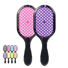 Unbrush Detangling Scalp Brush | Unbrush Untwisted Haibrush | Pain-Free Detangling Bristles, Anti-static Massage Paddlebrush, Suitable for Wet and Dry Detangle Urbrush (Pink+Purple) Features: Pain-Free Detangling : This Paddle Brush allows to bounce gently and glide through your hair with comfort and unraveling hair knots without pain. Whether your hair is curly, wet, or dry, this brush is perfect for detangling. Invigorate Your Scalp : Experience a soothing scalp massage every time you brush with our Detangling Brush. Its soft and flexible bristles are designed to massage your scalp, promoting better blood circulation. The brush's unique design also gently exfoliates your scalp, reducing hair loss. It's a perfect choice for those with sensitive scalps and persistent knots. Sutiable For Al Luxury Haircare, Hair Growth Oils, Hair Knots, Scalp Brush, Scalp Brushing, Static Hair, Detangling Hair Brush, Paddle Brush, Hair Knot