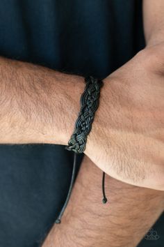 Strands of black twine-like cords ornately knot and braid around the wrist for a seasonal look. Features an adjustable sliding knot closure.

 Sold as one individual bracelet. Adjustable Sliding Knot, Paparazzi Accessories Jewelry, Sliding Knot Closure, Sliding Knot, Paparazzi Accessories, Paparazzi Jewelry, Affordable Fashion, Twine, Mens Bracelet