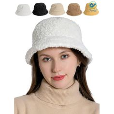 Specifications: Material: Faux Lamb Wool Optional Color: Black, Khaki, White, Beige, Yellow Circumference for the Head: 56cm~58cm / 22.1"~22.8" Length of the Hat: 15cm / 5.9" Features: 1. Made of thick warm material, thermal warm faux lamb wool is soft and comfortable. 2. Fashion and effectively keep your head and ears warmth in cold weather. 3. Easy to pack and roll into handbag, backpack or suitcase, convenient to carry out. 4. This hat goes well with casual or more dressy clothes, and makes a Stylish Winter Hats, Dressy Clothes, Winter Bucket Hat, Cloche Hats, Wooly Hats, Winter Pins, Bucket Hat Women, Cap White, Wool Berets