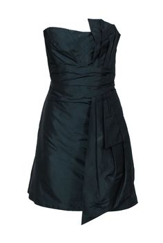 Current Boutique-Karen Millen - Green Strapless w/ Pleats Sz XS Elegant Green Formal Mini Dress, Elegant Green Mini Dress For Formal Occasions, Elegant Green Mini Dress For Evening, Elegant Green Mini Dress, Green Strapless Dress With Sweetheart Neckline For Formal Occasions, Elegant Green Strapless Dress, Elegant Green Strapless Evening Dress, Green Strapless Evening Dress With Pleated Bodice, Elegant Green Strapless Dress For Evening