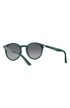 These classic shades in a throwback silhouette are adorably sized down for your little one. 44mm lens width; 19mm bridge width; 130mm temple length 100% UV protection Plastic lenses Propionate Imported Ray-Ban style number: RJ9064 Green Wayfarer Sunglasses With Gradient Lenses, Green Wayfarer Sunglasses With Tinted Lenses, Green Wayfarer Sunglasses With Mirrored Lenses, Classic Plastic Sunglasses With Polarized Lenses, Classic Polarized Plastic Sunglasses, Adjustable Polarized Wayfarer Sunglasses, Green Sunglasses With Gradient Lenses For Outdoor, Green Gradient Lenses Sunglasses For Outdoor, Green Polarized Casual Aviator Sunglasses