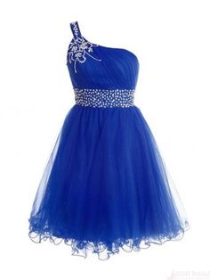 One Shoulder Short Royal Blue Cocktail Dress with Blue Evening Dress With Rhinestones For Prom, Blue Rhinestone Evening Dress For Prom, Blue Embellished Dress For Pageant, Blue Rhinestone Dresses For Prom, Blue Rhinestone Pageant Dress, Royal Blue Embellished Dress For Homecoming, Embellished Royal Blue Dress For Homecoming, Embellished Royal Blue Homecoming Dress, Embellished Royal Blue Prom Dress