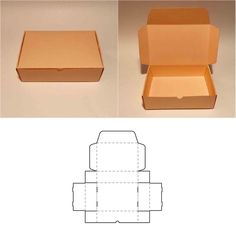 an open cardboard box with the lid cut out