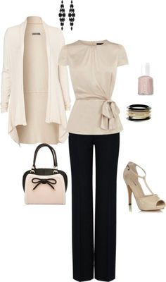 80 Elegant Work Outfit Ideas in 2017 - Are you looking for catchy and elegant work outfits? We all know that there are several factors which control us when we decide to choose something to... - work-outfit-ideas-2017-3 . Elegant Work Outfits, Mode Tips, Clothing Trends, Outfits 2017, Summer Work Outfits, Professional Attire, Womens Fashion For Work, Professional Outfits, Business Attire