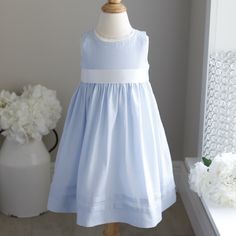 This New Without Tags Strasburg Pastel Blue 100% Cotton Lawn Girls Size 18 Months Sundress Is A Classic! Timeless And Classy! Sweet Little Dress For Flower Girls. Perfect For Monogramming On The Bodice Near The Neckline That Is Trimmed With A Delicate Cotton Lace. (Monogramming And/Or Matching Floral Halo Available -Message/Comment Me For Details.) French Tucks On The Hem Give Room For Growth. Lovely White Satin Ribbon Sash Ties In A Bow. Change The Sash Color For Different Looks. Button Back. S Matching Sisters, Floral Halo, Beach Portraits, Wedding Beach, Little Dresses, Flower Girls, White Satin, Classy Dress, Girl Dresses