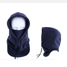 an image of a head covering with a hood on top of it and another item in the background