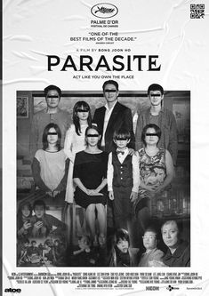 a movie poster for the film parasite