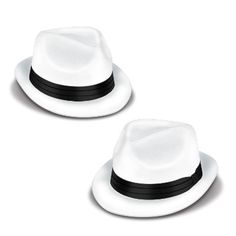 Club Pack of 25 White and Black Velour Chairman Hat Costume Accessories 1920s Themed Party, Gangster Costumes, Jester Hat, New Years Outfit, Everyday Gifts, Quality Hats, Party Halloween, Costume Hats, Polyester Satin