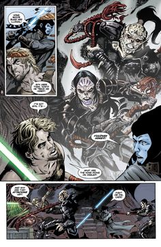 the page for star wars is shown in this comic