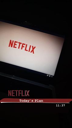 a television screen with the netflix logo on it