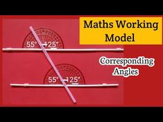 two different angles are shown with the words maths working model and corresponding angles on them