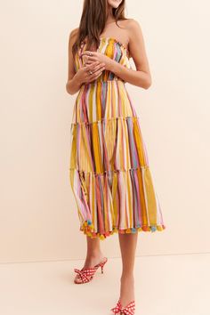 Rent Feliza Tiered Midi Dress from Nuuly. Pick 6 items for $98/month. Free shipping + returns. Community Of Women, Tiered Midi Dress, Anthropologie, Midi Dress, Free Shipping, Dresses, Beauty