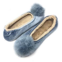 Our plush cozy ballerina slippers from our partners at Oooh Geez! Slippers are designed with a faux-fur inner lining and cute pom-pom on the front. This comfortable style is ideal for those who prefer a more elegant design.Stay warm & look great with your new Pom Pom slippers. Wear them around the house or out and about thanks to the non-skid rubber bottom. Pick up a pair today! Info Style: Sherpa slipper with non-skid rubber bottom sole. Size: Small fits women's U.S. shoe size 5 - 6 Medium fits Slippers Cute, Pom Pom Slippers, Blue Slippers, Ballerina Slippers, Sock Animals, Fuzzy Slippers, Designer Slippers, Funny Socks, Ballet Slippers