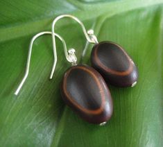 Guanacaste Seed Earrings - Naturaleza Organic Jewelry & Wood Rings Deer Eyes, Seed Jewelry, Sea Beans, Wood Wedding Ring, Seed Pod, Organic Jewelry, Natural Jewelry, Organic Seeds, Natural Eyes