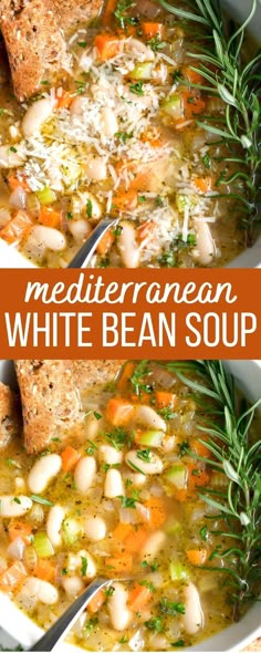 white bean soup with fresh veggies and herbs Mediterranean Chicken And White Bean Soup, White Beans And Carrots, Vegetable White Bean Soup, White Bean Rice And Dill Soup, Lentil And White Bean Soup, White Bean Carrot Soup, White Bean And Orzo Soup, Zucchini And White Bean Soup, Soups For High Cholesterol