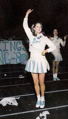 Cheerleader Poses, Cheerleader Uniforms, Bobby Socks, Rockford Illinois, School Cheer, 80s Girl, American High School, Cheerleading Pictures, Folk Culture