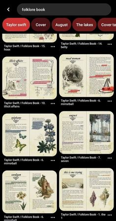 an iphone screen showing the different types of books