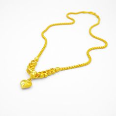 This Shop has a Special Free Gift (Chain) for Every Order. 😊🙏Item including :1 x NecklaceFor:  Women, GirlType:  GOLD PLATED over Brass, Nickel free Purity:  96.5%Surface:  Shiny & CarvedLength:  ~ 18 inchesWeight:  ~ 15 gramsColor:  Yellow Gold  ( slightly +/- from photo )Handmade from Thailand. 🇹🇭🇹🇭Thai gold plating technic really solid and stunning look. Rewarding your life from hard working, match up your dress, bridesmaid wedding engagement or a gift to someone special for you. Th Yellow Gold Plated Necklaces For Anniversary, 22k Gold Chain Necklace For Wedding, 22k Yellow Gold Chain Necklace For Wedding, Gold Heart Pendant Chain Necklace For Wedding, Gold Chain Necklace With Heart Pendant For Wedding, Yellow 22k Gold Necklaces For Anniversary, Traditional Gold Heart Pendant Necklace, Traditional Gold Heart Necklace, Gold Bridal Necklace As A Gift