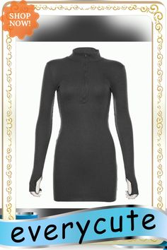 Autumn Winter Stretch Slim Soft Ribbed Knitted Turtleneck Dress Woman Fashion Solid Black Casual Bodycon Zip Dress High Stretch Mini Dress For Winter, Winter Ribbed Stretch Mini Dress, Gray Bodycon Mini Dress For Winter, Winter High Neck Solid Mini Dress, Winter High-neck Mini Dress, High Neck Mini Dress For Winter, Winter Slim Fit Mini Length Bodycon Dress, Slim Fit Mini Bodycon Dress For Winter, Winter Turtleneck Bodycon Mini Dress