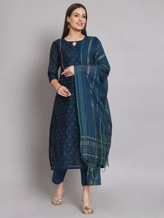 Trendy Elementary Designer Readymade Salwar Suit Processing Time : 7 Business Days Work : Embroidery Work Fabric:Top : Chanderi Bottom : Chanderi Dupatta : Chanderi Color:Top : Navy Blue Bottom : Navy Blue Dupatta : Navy Blue Navy Blue Dupatta, Salwar Kameez Mens, Patiyala Dress, Blue Dupatta, Chanderi Dupatta, Sharara Suits, Lehenga Suit, Churidar Suits, Moroccan Caftan