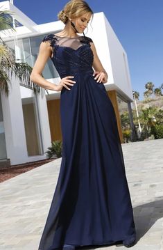 Bateau Mermaid Floor-length Long Sleeve Satin Lace Mother of the Bride Dress with Zipper Back - Dorris Wedding Fitted Sheer Chiffon Dress For Banquets, Elegant Chiffon Maxi Dress With Sheer Sleeves, Sheer Bodice Chiffon Maxi Dress, Sheer Sleeves Chiffon Cocktail Dress, Blue Chiffon Dress With Sheer Sleeves, Chiffon Maxi Dress With Sheer Bodice For Evening, Floor-length Chiffon Dress With Sheer Sleeves, Floor-length Chiffon Dress For Cocktail, Floor-length Chiffon Cocktail Dress