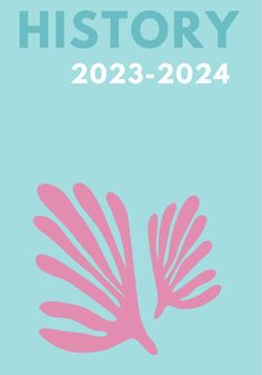 a pink palm leaf on a blue background with the words, i'm not sure what this is