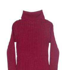 Item is in good used condition. >Size: M >Armpit To Armpit: 15" >Armpit To Cuff: 17" >Collar To Hem: 22" Red Winter Sweater With Ribbed Cuffs, Casual Fitted Red Turtleneck, Casual Red Fitted Turtleneck, Casual Red Long Sleeve Turtleneck, Red Long Sleeve Casual Turtleneck, Red Ribbed Turtleneck Sweater, Fitted Ribbed Red Sweater, Fitted Red Ribbed Sweater, Red Long Sleeve Turtleneck For Fall