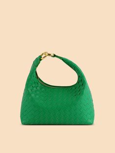 SINBONO Green Braided Shoulder Satchel Crossbody Women's Handbags Vegan Handbags, Golden Chain, Branded Handbags, Recycle Plastic Bottles, Green Bag, Online Branding, Lambskin Leather, Recycled Plastic, Plastic Bottles