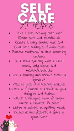 Self Care Days Ideas, Easy Self Care Ideas, At Home Self Care Ideas, Self Care At Home, Home Facial, Care Management, Soothing Music, Bullet Journal Mood Tracker Ideas, Practice Mindfulness