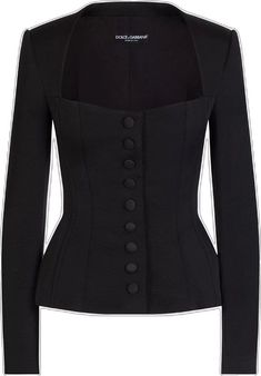 Formal Wool Tops, Luxury Fitted Tops For Work, Fitted Long Sleeve Top With Structured Shoulders, Luxury Fitted Tops For Workwear, Fitted Top With Structured Shoulders And Long Sleeves, Luxury Fitted Tops For Office, Chic Single Breasted Formal Tops, Chic Formal Single-breasted Tops, Elegant Fitted Long Sleeve Blazer