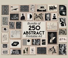 the bundle of 250 abstract printable art