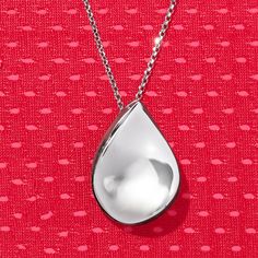 Ross-Simons - Italian Sterling Silver Twisted Teardrop Necklace. 18". From Italy, this sterling silver twisted teardrop necklace is a simple statement for any time. Wear it solo as an elegant signature style or work it into a layered look for a touch of organic charm. Rolo chain with a 2" extender. Lobster clasp, sterling silver twisted teardrop necklace. Elegant Signature, Teardrop Necklace, Work It, Rolo Chain, Layered Look, Signature Style, Lobster Clasp, Fine Jewelry, Twist