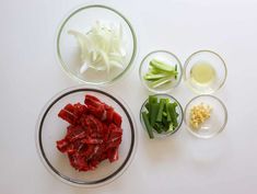 the ingredients for this dish include onions, celery, and green bean sprouts