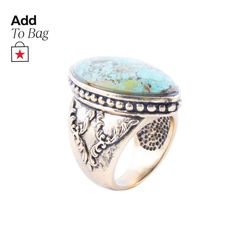 in stock Bohemian Oval Turquoise Ring With Patina, Turquoise Statement Ring, Turquoise Rings, Genuine Turquoise, Home Products, Jewelry Inspo, Accessories Jewelry, Statement Ring, Rodeo