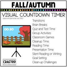 the fall / autumn visual count down time game