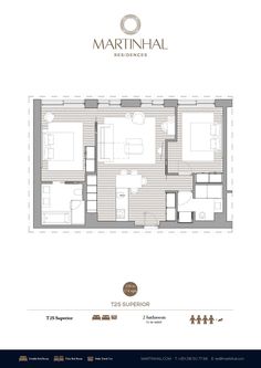 the floor plan for a two bedroom apartment at marina del marquee in barcelona, spain