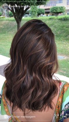 Chocolate Hair With Lowlights, Fall Balyage Long Hair Brunettes, Italy Hair, Black Hair Balayage, Brown Hair Looks, Brown Hair Inspo, Brunette Balayage, Chop Chop, Brunette Hair With Highlights