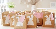 Bunny Bags For Easter, Baby Easter Pictures, Easter Treat Bags, Easter Gift Bags, Easter Hunt, Easter Party Decor, Bunny Party, Bunny Crafts