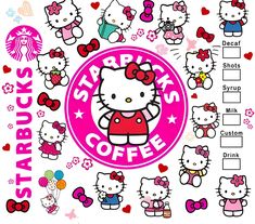 the hello kitty stickers are all over the place for this coffee drinker to put on