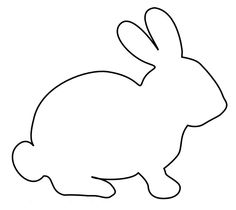 a black and white outline of a rabbit