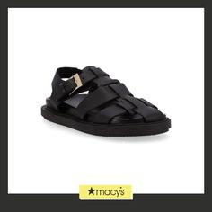 in stock Black Evening Sandals With Tang Buckle, Luxury Black Sandals With Tang Buckle, Designer Black Sandals With Woven Leather, Designer Leather Sandals For Vacation, Chic Black Woven Leather Sandals, Luxury Leather Sandals For Vacation, Leather Sandals With Tang Buckle For Vacation, Black Sandals With Woven Leather And Open Heel, Black Woven Leather Sandals With Open Heel