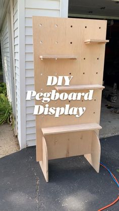 the diy pegboard display is ready to be assembled