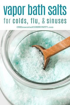 Vapor Bath, Bath Salt Recipe, Bath Salts Recipe, Bath Salts Diy, Sinus Headache, No Salt Recipes, Stuffy Nose, Scrub Recipe