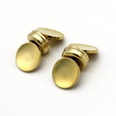 Pair Retro Vintage Avedon 14K Yellow Gold Circle Cufflinks NO MONO Classic Yellow Gold Round Cufflinks, Antique Yellow Gold Formal Cufflinks, Gold Cuff Links, Antique Gold Cufflinks For Collectors, Vintage Yellow Gold Hallmarked Cufflinks, Vintage Gold Cufflinks With Screw Back, Gold Cufflinks, Gold Circle, Gold Cuffs