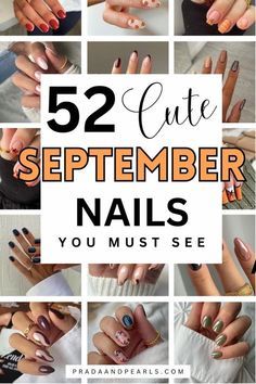 Nail Designs For September 2024, Acrylic Nails September 2024, Nails September 2024 Short, Simple Early Fall Nails, Gel Nail Designs September, Fall Nails 2024 September, Nail Ideas For September 2024, September October Nails, Early Fall Nails Almond