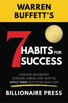 the book cover for 7 habitts for success