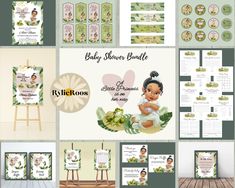 the baby shower bundle is shown with its contents and instructions for it's birth