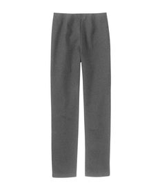 Dark Gray Heather - Perfect Fit Slim Leg Knit Pull-On Pants L.L. Bean Stretch Sweatpants With Pull-on Style, Classic Pants With Elastic Waistband, Fitted Straight Leg Pull-on Sweatpants, Stretch Straight Sweatpants With Pull-on Style, Classic Pull-on Bottoms With 5-inch Inseam, Stretch Business Casual Dress Pants With Elastic Waistband, Stretch Dress Pants With Elastic Waistband For Business Casual, Stretch Tapered Leg Sweatpants For Workwear, Elastane Tapered Leg Pull-on Dress Pants