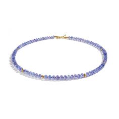 18K yellow gold, smooth tanzanite rondelles 101.74 cts total weight As shown with: Petal Drop Tanzanite Earrings. • 17.5" (44.45cm) length of necklace • 0.24" (0.61cm) maximum width of necklace • 18K gold toggle clasp • One of a kind Gold Tanzanite Jewelry With Faceted Design, Elegant Tanzanite Jewelry With Faceted Beads, Elegant Tanzanite Gemstone Bead Necklaces, Elegant Tanzanite Jewelry With Gemstone Beads, Elegant Tanzanite Gemstone Bead Necklace, Elegant Tanzanite Beaded Necklace, Luxury Tanzanite Gold Necklaces, Jane Adams, Tanzanite Earrings