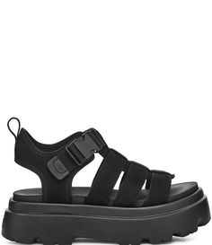 Summer Sport Sandals With Logo Strap And Open Toe, Summer Sandals With Logo Strap And Round Toe, Casual Black Sandals With Logo Strap, Black Sport Sandals With Logo Strap For Summer, Casual Sandals With Logo Strap For Spring, Casual Leather Sandals With Logo Strap, Black Sandals With Logo Strap For Summer, Leather Sport Sandals With Logo Strap For Summer, Casual Summer Sandals With Logo Strap